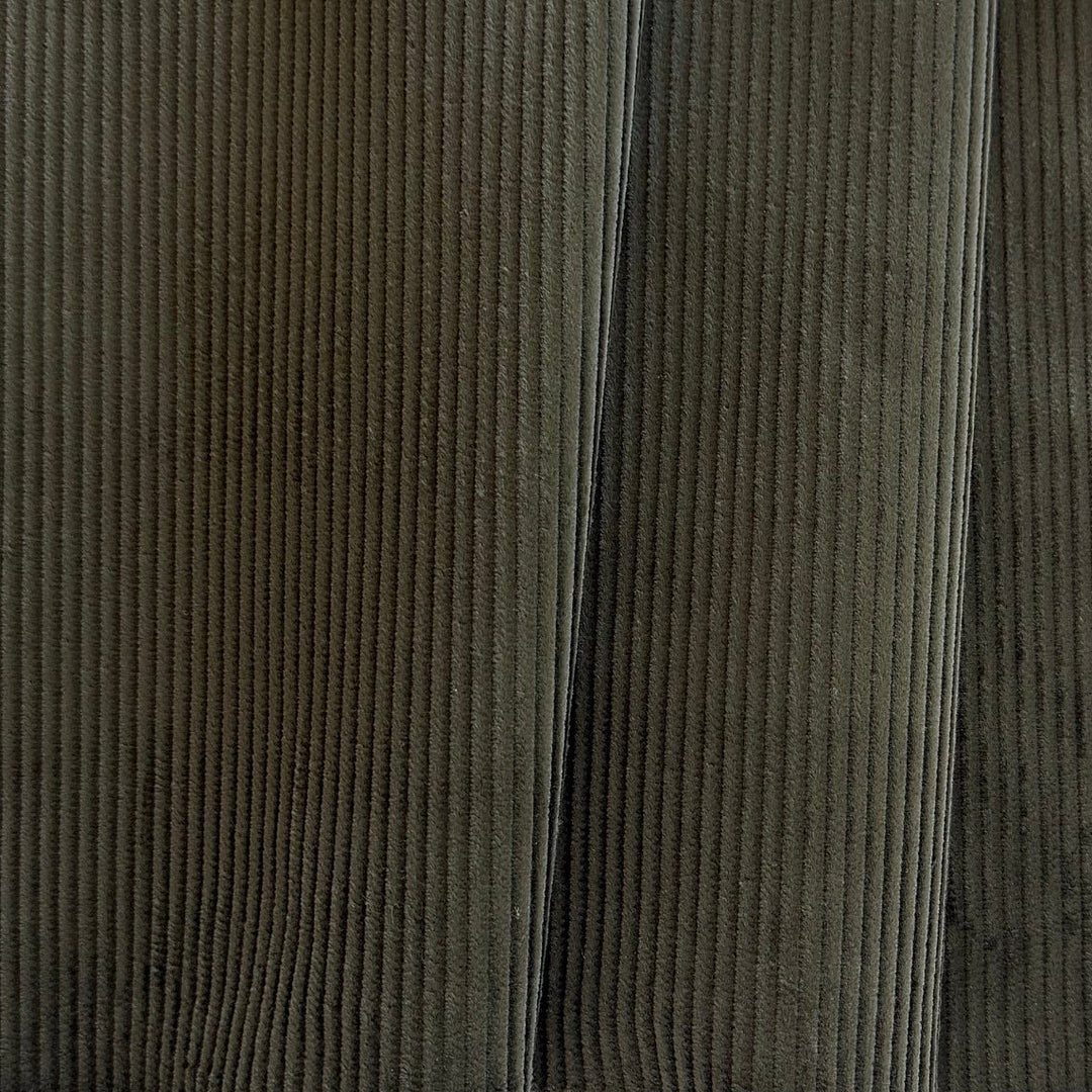High-End Antique Olive Mid-Wale Cotton Corduroy (Made in Italy)