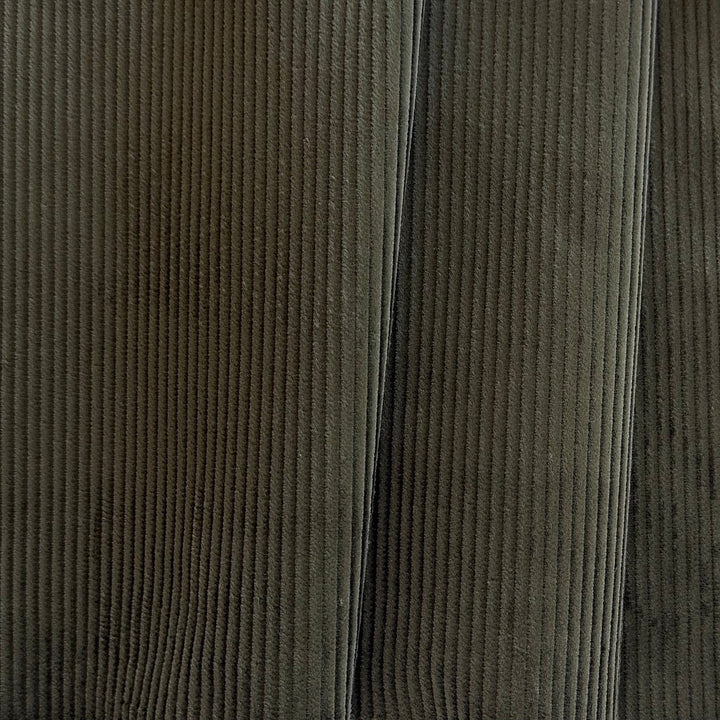 High-End Antique Olive Mid-Wale Cotton Corduroy (Made in Italy)