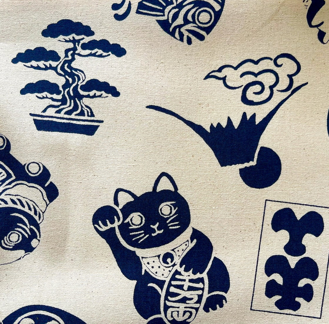 Kokka Lucky Charm Natural Cotton Canvas (Made in Japan)