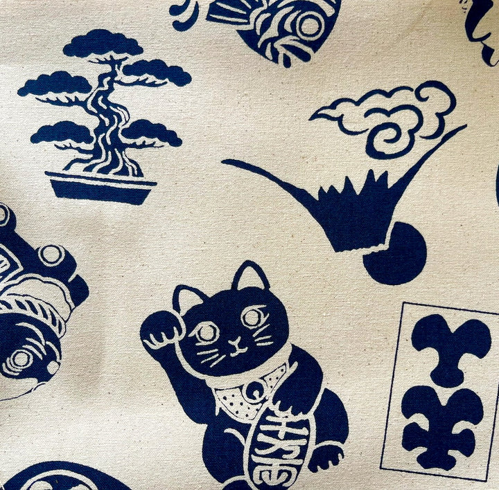 Kokka Lucky Charm Natural Cotton Canvas (Made in Japan)