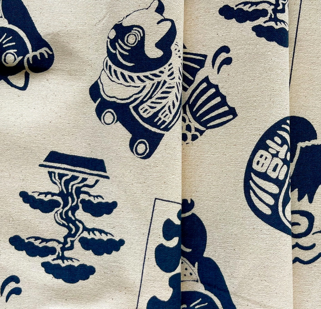 Kokka Lucky Charm Natural Cotton Canvas (Made in Japan)