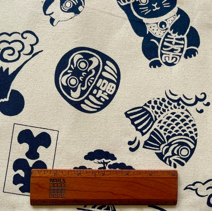 Kokka Lucky Charm Natural Cotton Canvas (Made in Japan)