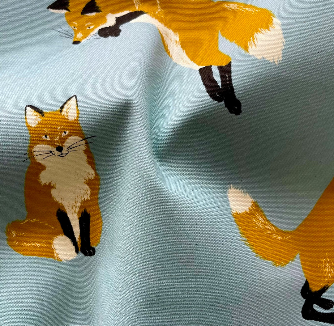 Den of Foxes Blue Cotton Canvas (Made in Japan)