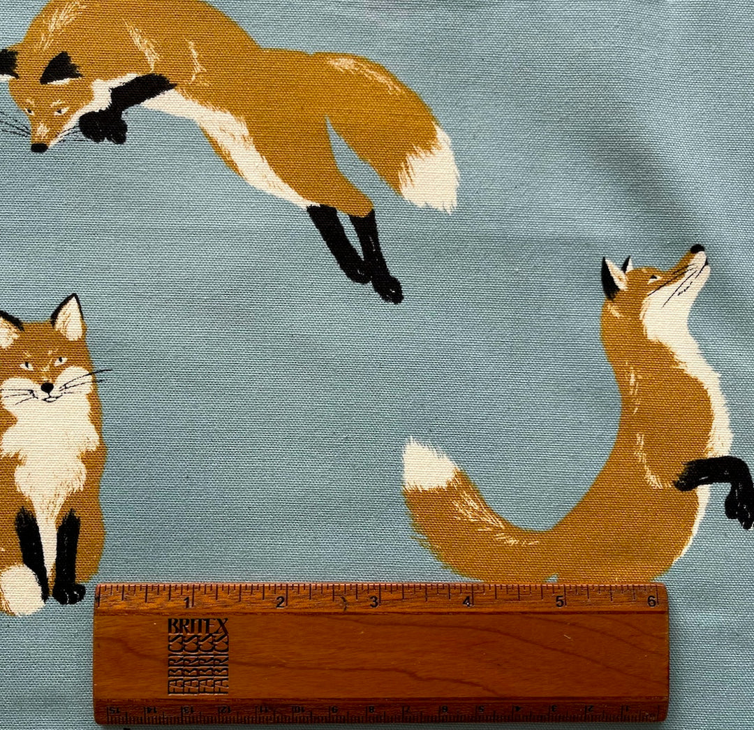 Den of Foxes Blue Cotton Canvas (Made in Japan)