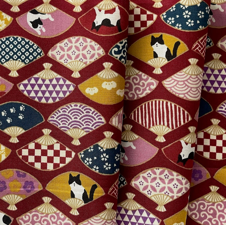 Hachiware Romance Hand Fans Quilting Cotton (Made in Japan)