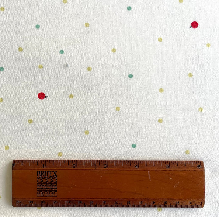 Ladybugs & Pastel Dots Quilting Cotton (Made in Japan)