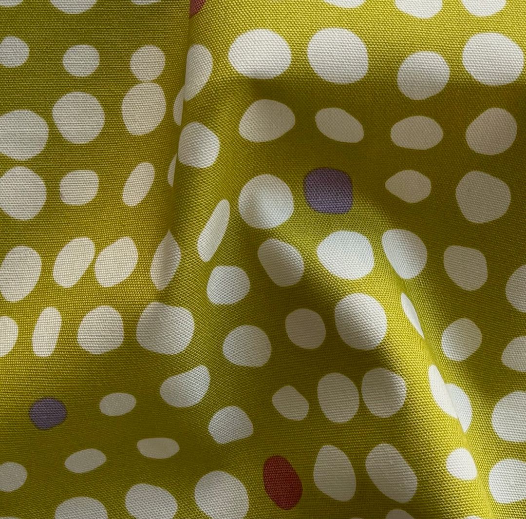 Kokka Dots Golden Chartreuse Quilting Cotton (Made in Japan)