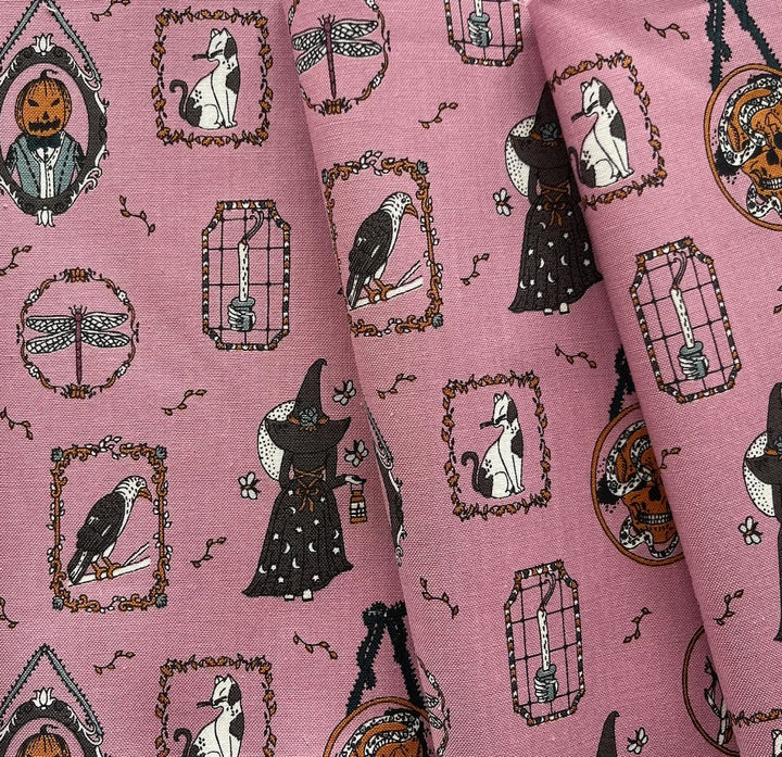 Victorian Nightmares Haunting Memories Mauve Quilting Cotton (Made in Japan)