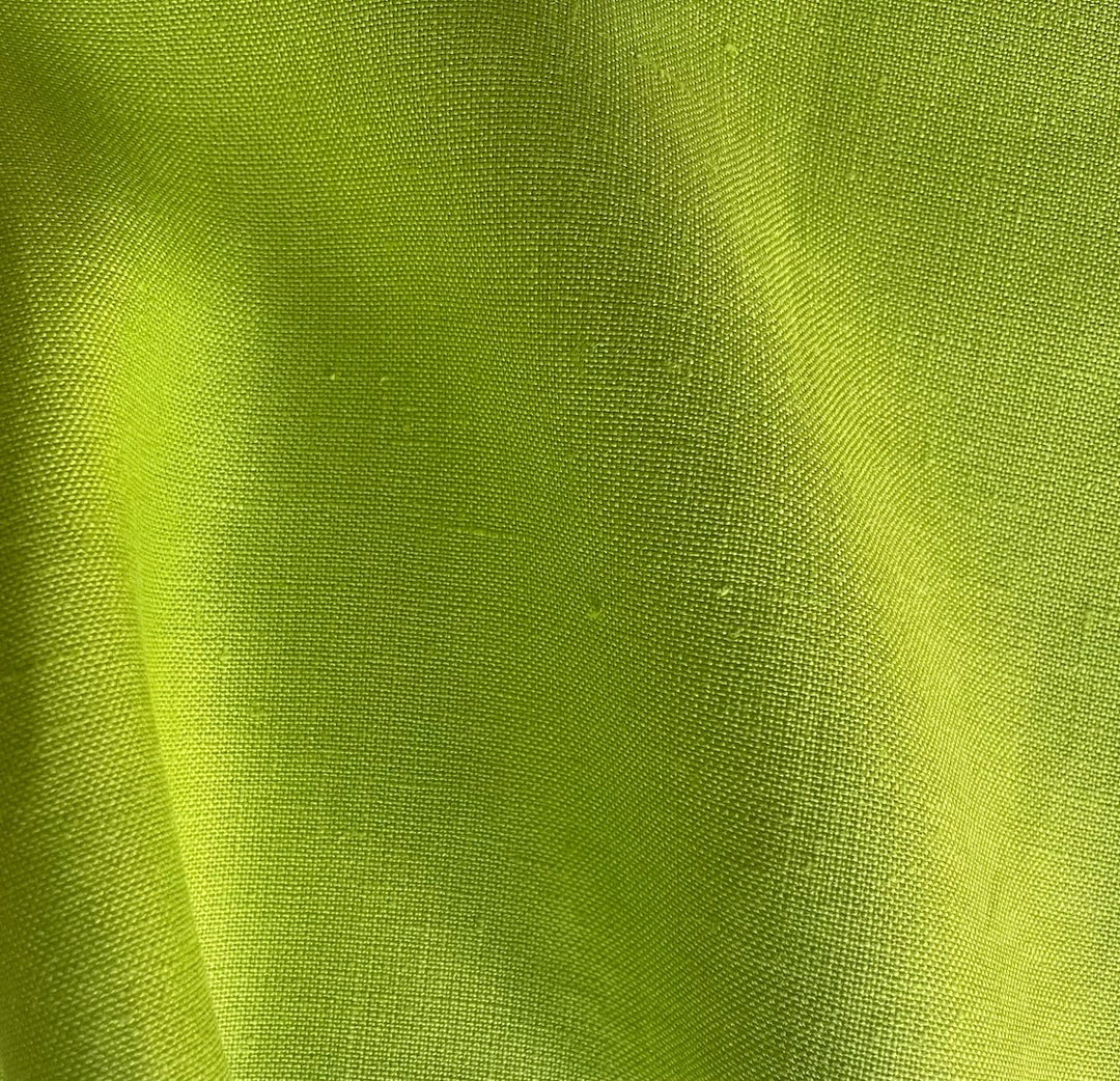 Mid-Weight Lime Concentrate Linen (Made in Poland)