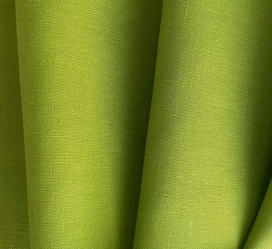 Mid-Weight Lime Concentrate Linen (Made in Poland)