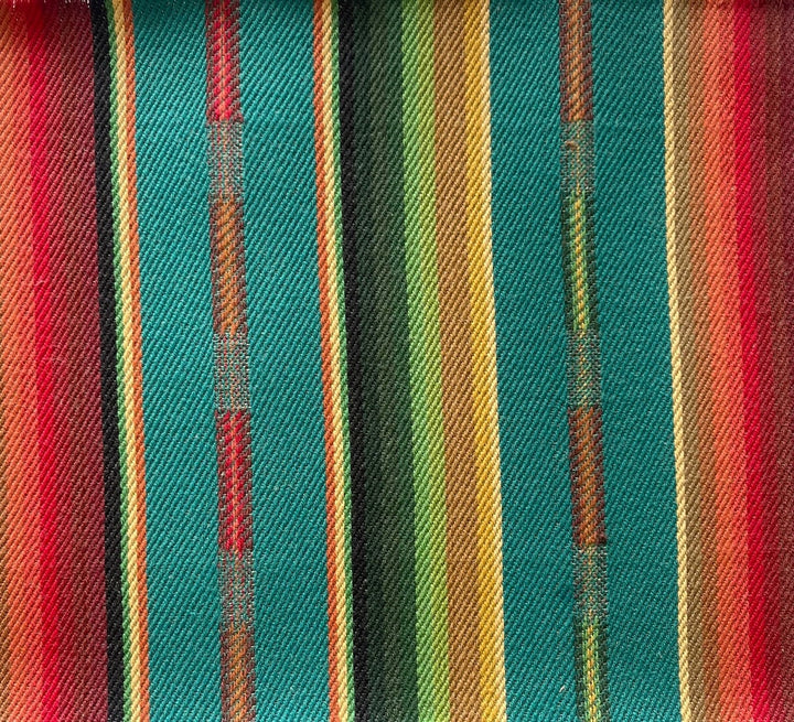 Heavy-Weight Vibrant Serape-Style Striped Cotton Twill (Made in India)