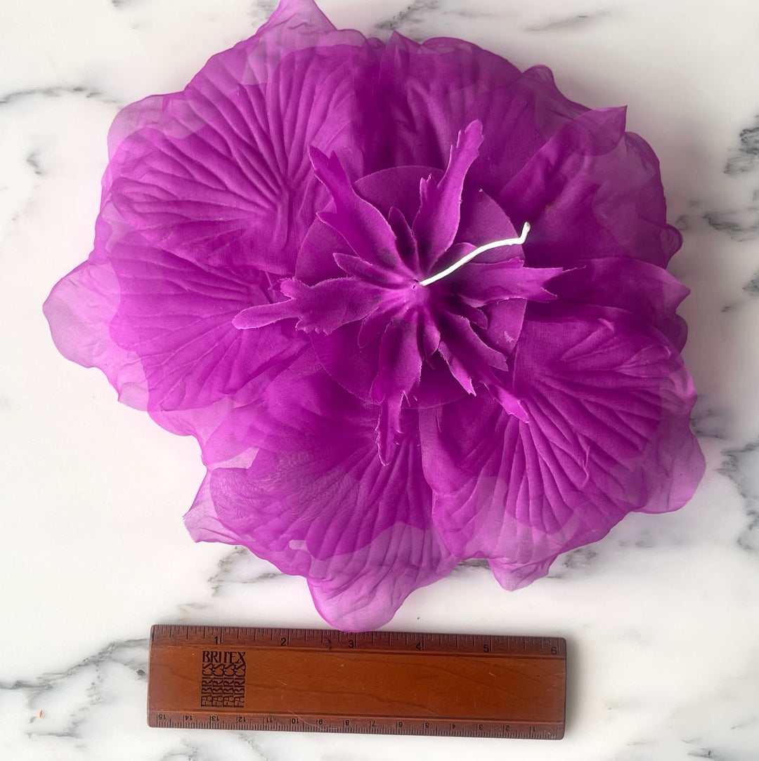 Fuchsia Bella Donna Rose Silk Organza Flower (Made in USA)
