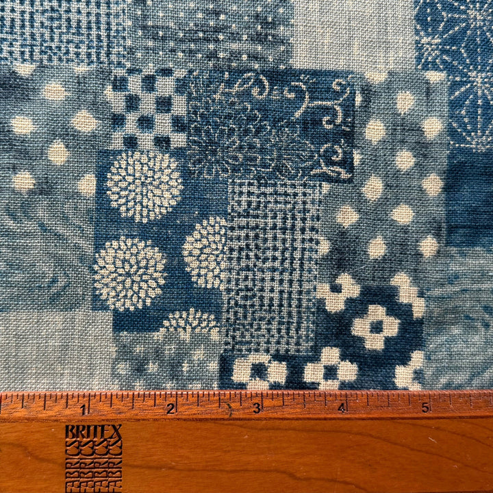 Boro Indigo Patchwork Homespun Quilting Cotton (Made in Japan)