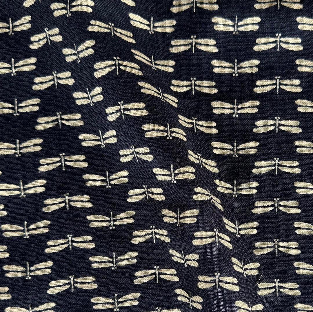 Indigo Dragonfly Tombo Homespun Quilting Cotton (Made in Japan)
