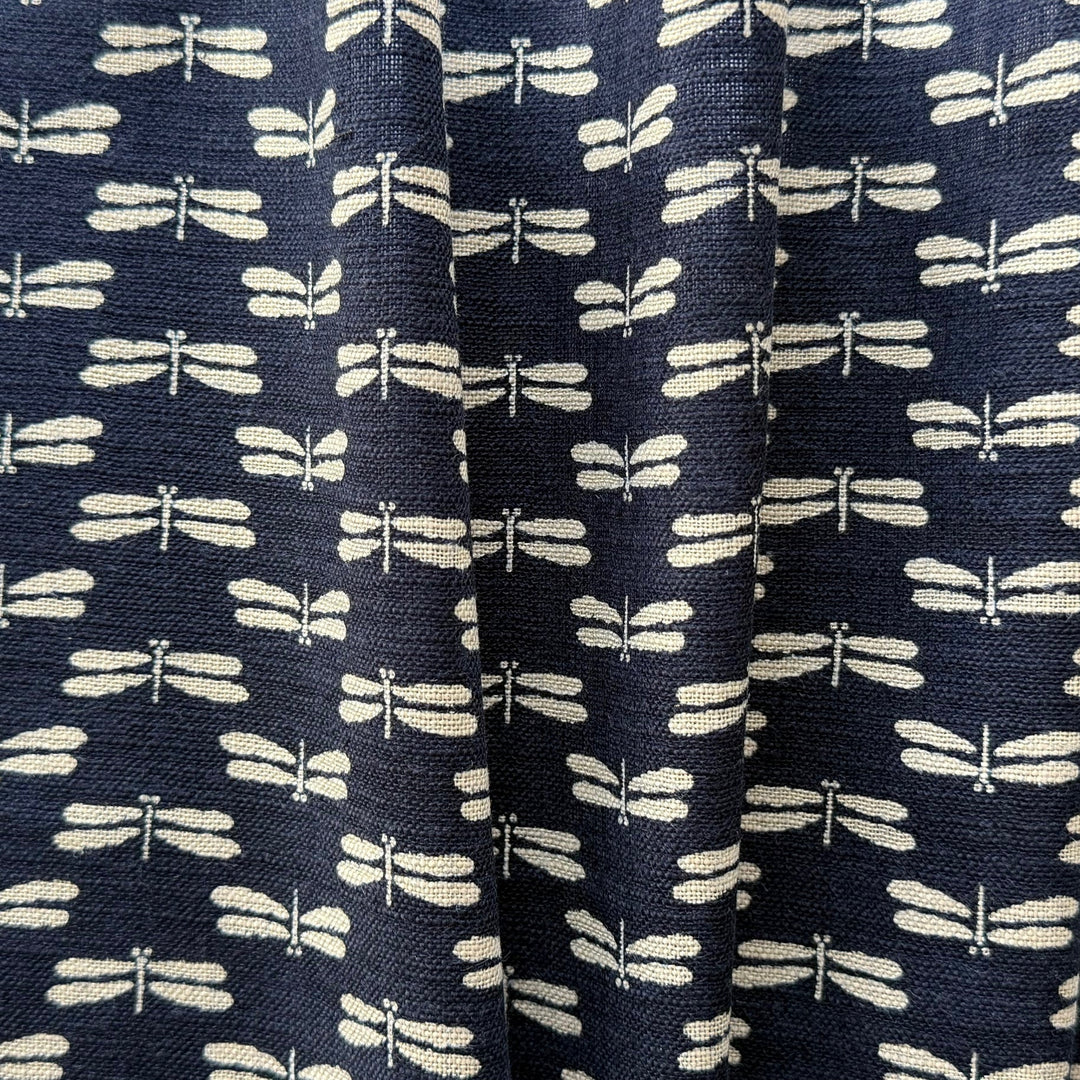 Indigo Dragonfly Tombo Homespun Quilting Cotton (Made in Japan)