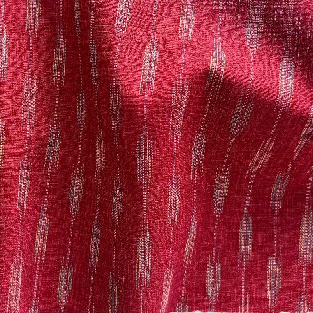 Morikiku Arrows Tomato Red Dobby Quilting Cotton (Made in Japan)