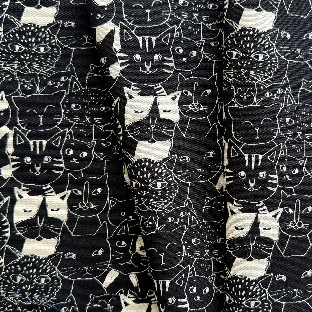 Cat Friends Lighter Weight Cotton Canvas (Made in Japan)