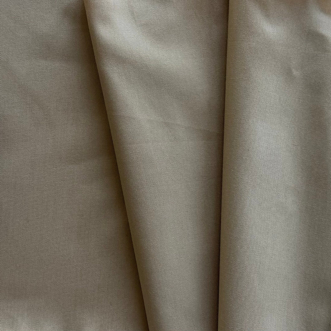 Lighter-Weight Classic Camel Sand Cotton Twill Gabardine (Made in Italy)