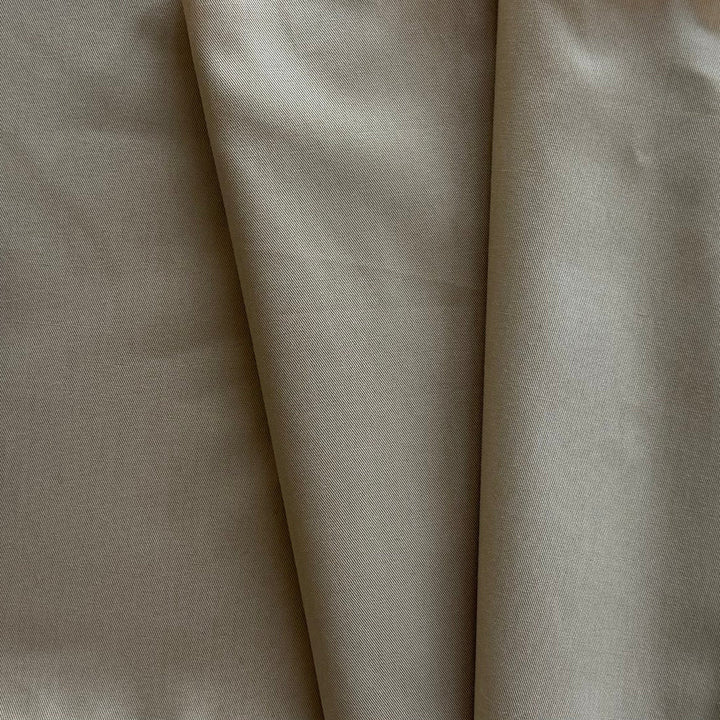 Lighter-Weight Classic Camel Sand Cotton Twill Gabardine (Made in Italy)