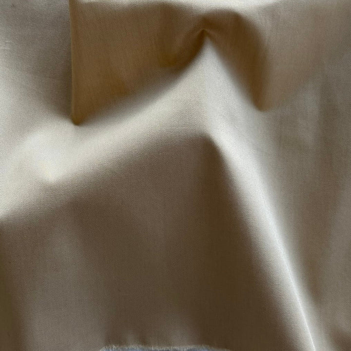 Lighter-Weight Classic Camel Sand Cotton Twill Gabardine (Made in Italy)