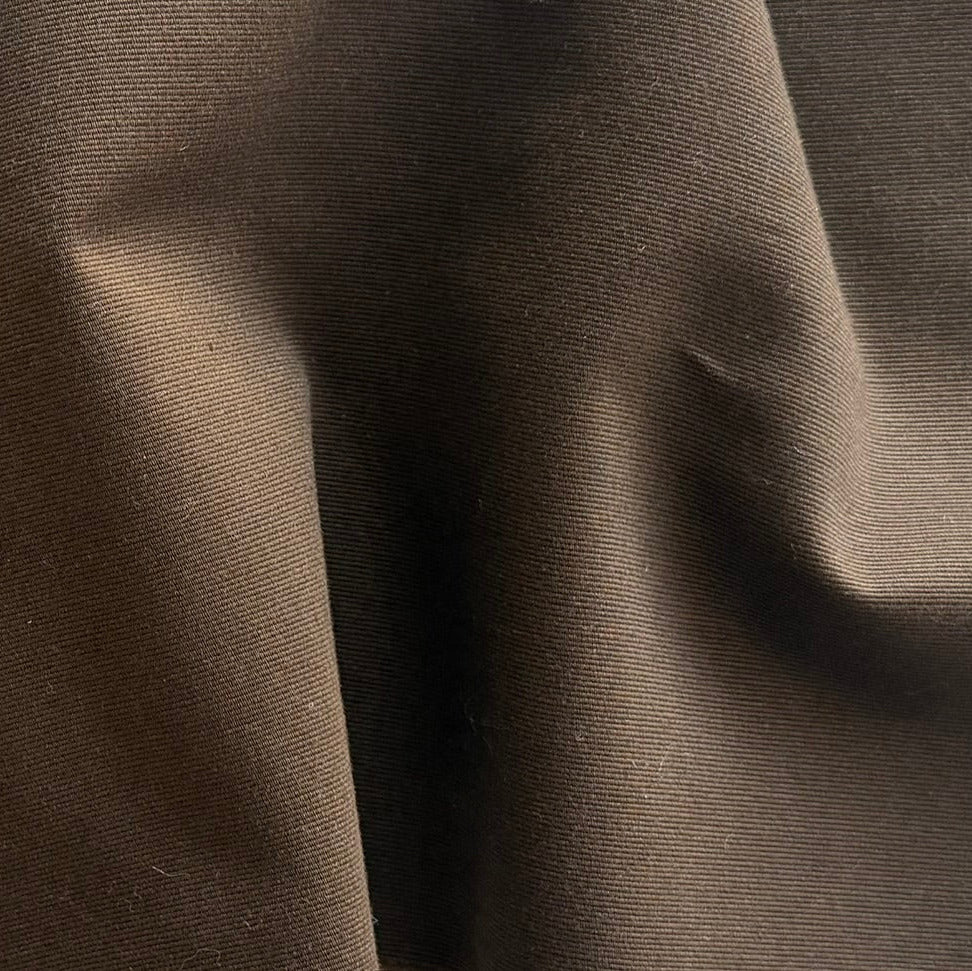 Mid-Weight Warm Crushed Walnut Sueded Cotton Faille (Made in Italy)