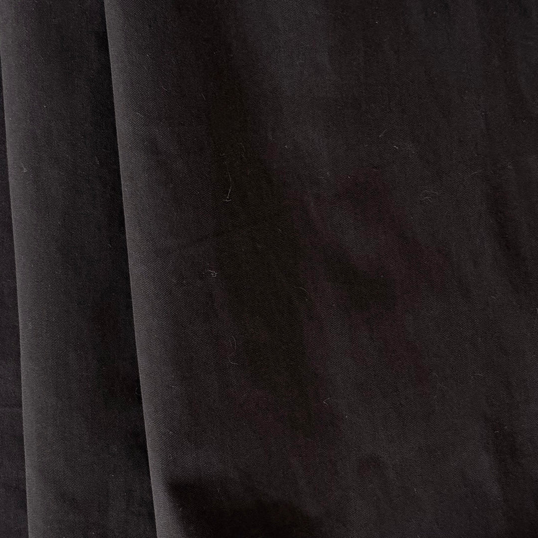 Mid-Weight Bittersweet Chocolate Brown Cotton Twill (Made in Italy)