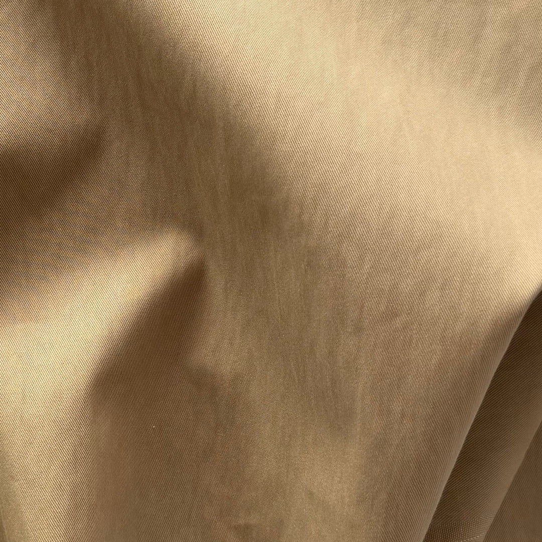 Water-Resistant Deep Khaki Cotton Blend Twill (Made in Japan)