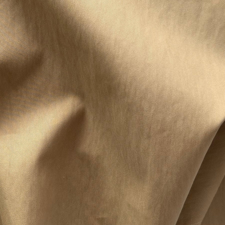 Water-Resistant Deep Khaki Cotton Blend Twill (Made in Japan)