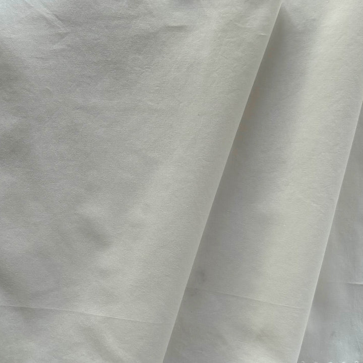 Lighter-Weight Marshmallow White Crisp Cotton Poplin (Made in Italy)