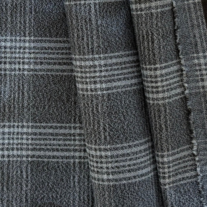 Solbiati Monochromatic Plaid Cotton Suiting (Made in Italy)