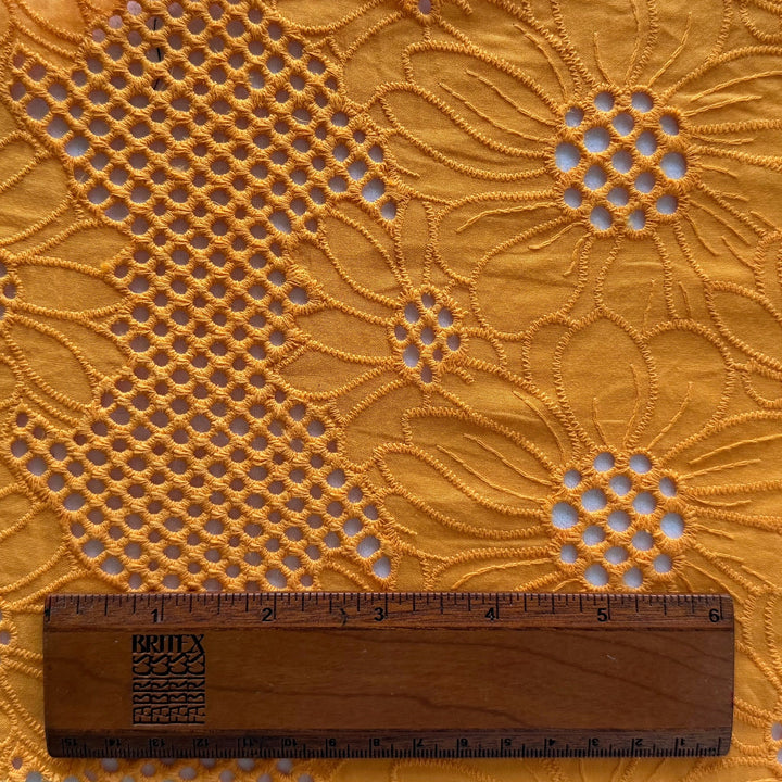 Sunflower Stripes Embroidered Cotton Eyelet