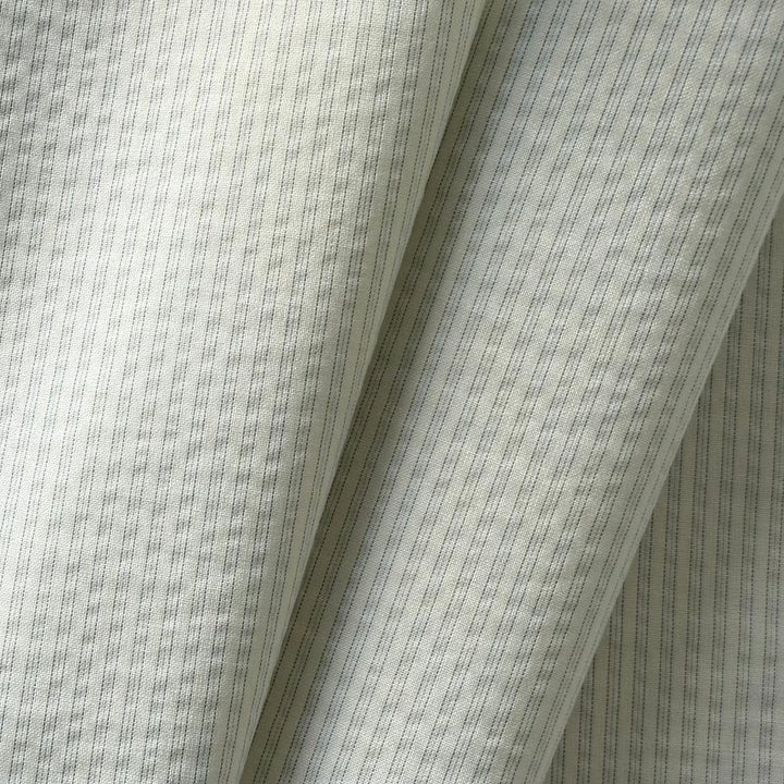 Solbiati Lighter-Weight Neutral Stretch Silk Seersucker (Made in Italy)