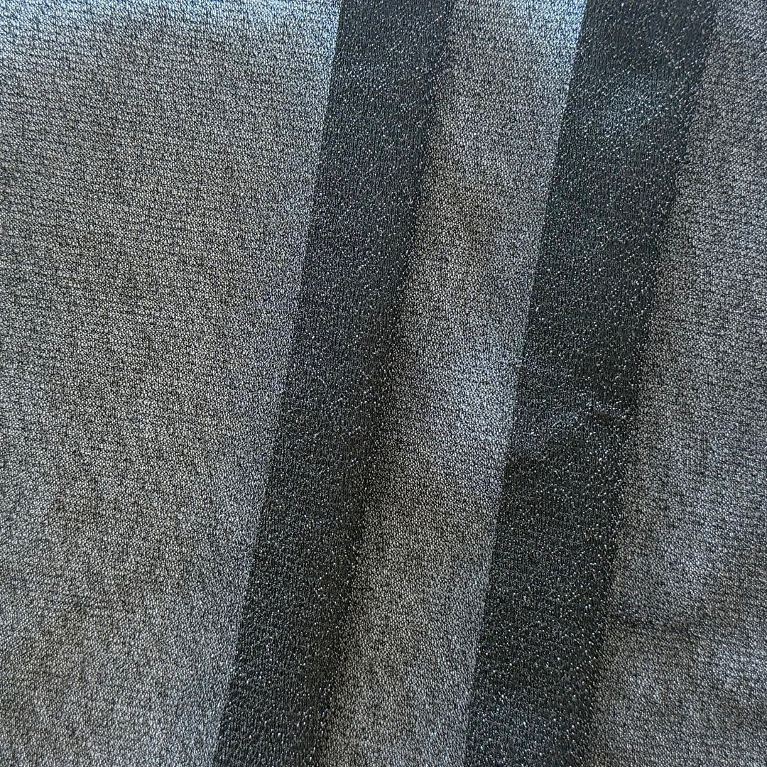 Semi-Sheer Sparkling Black Stretch Polyester Mesh