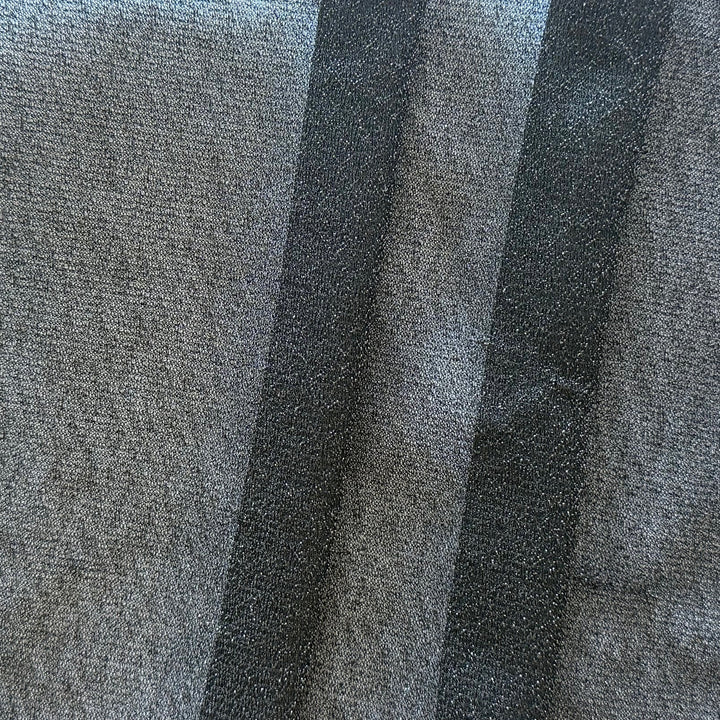 Semi-Sheer Sparkling Black Stretch Polyester Mesh