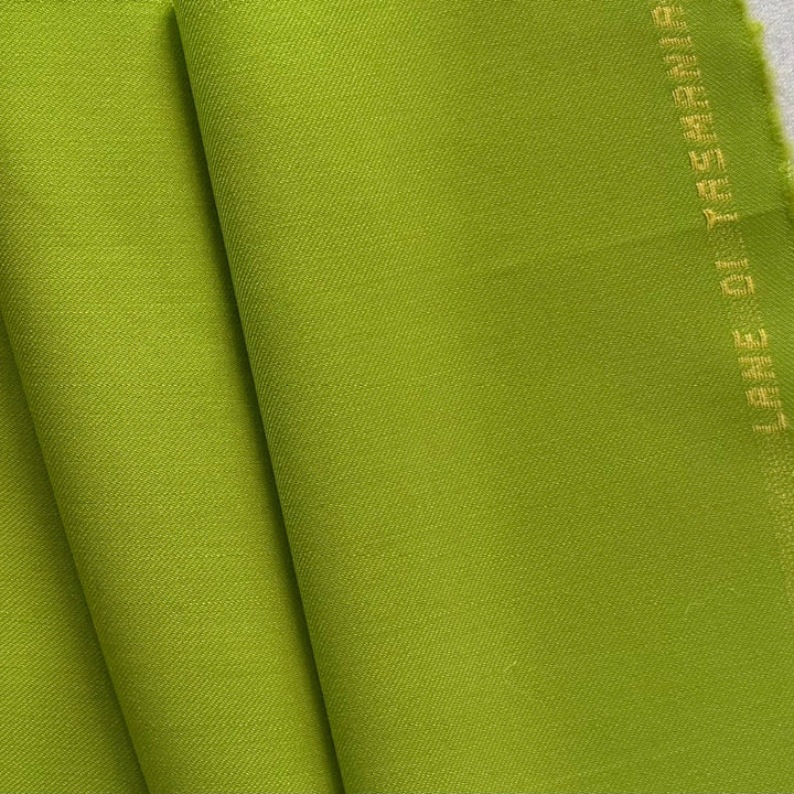 Apple Green Super 120s Selvedged Wool Twill Gabardine  (Made in Italy)