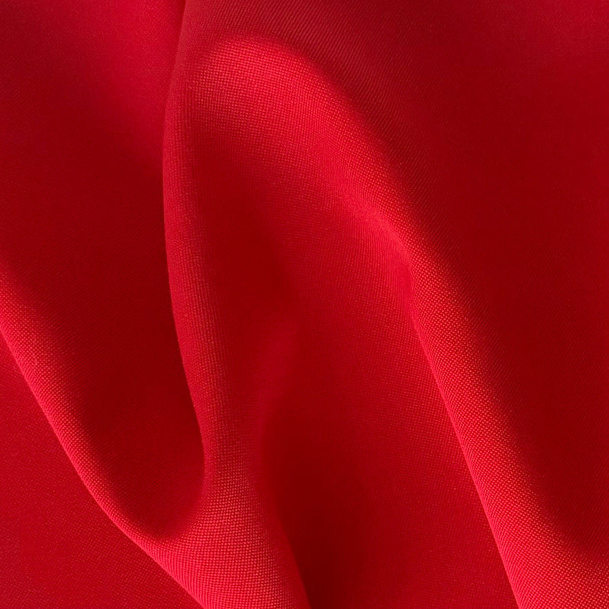 Mid-Weight Power Red Wool Gabardine (Made in Italy)
