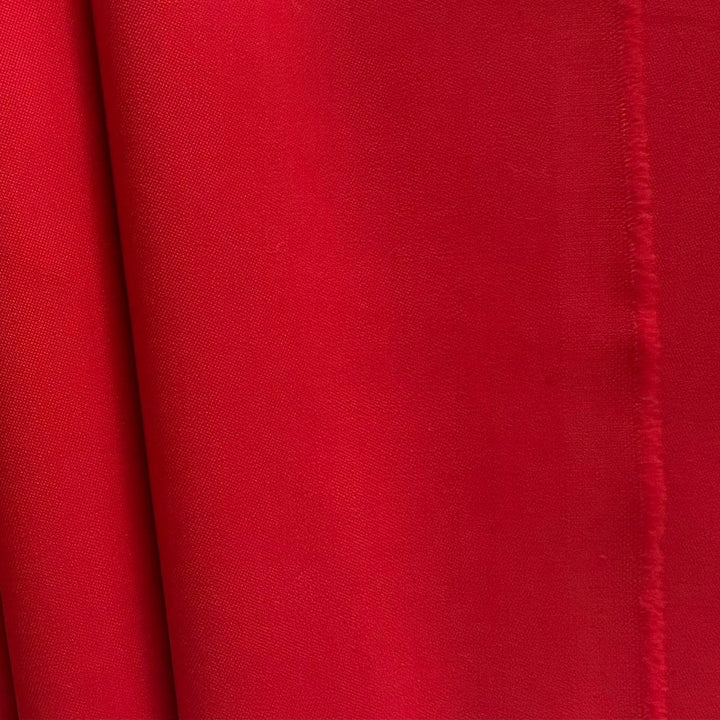 Mid-Weight Power Red Wool Gabardine (Made in Italy)