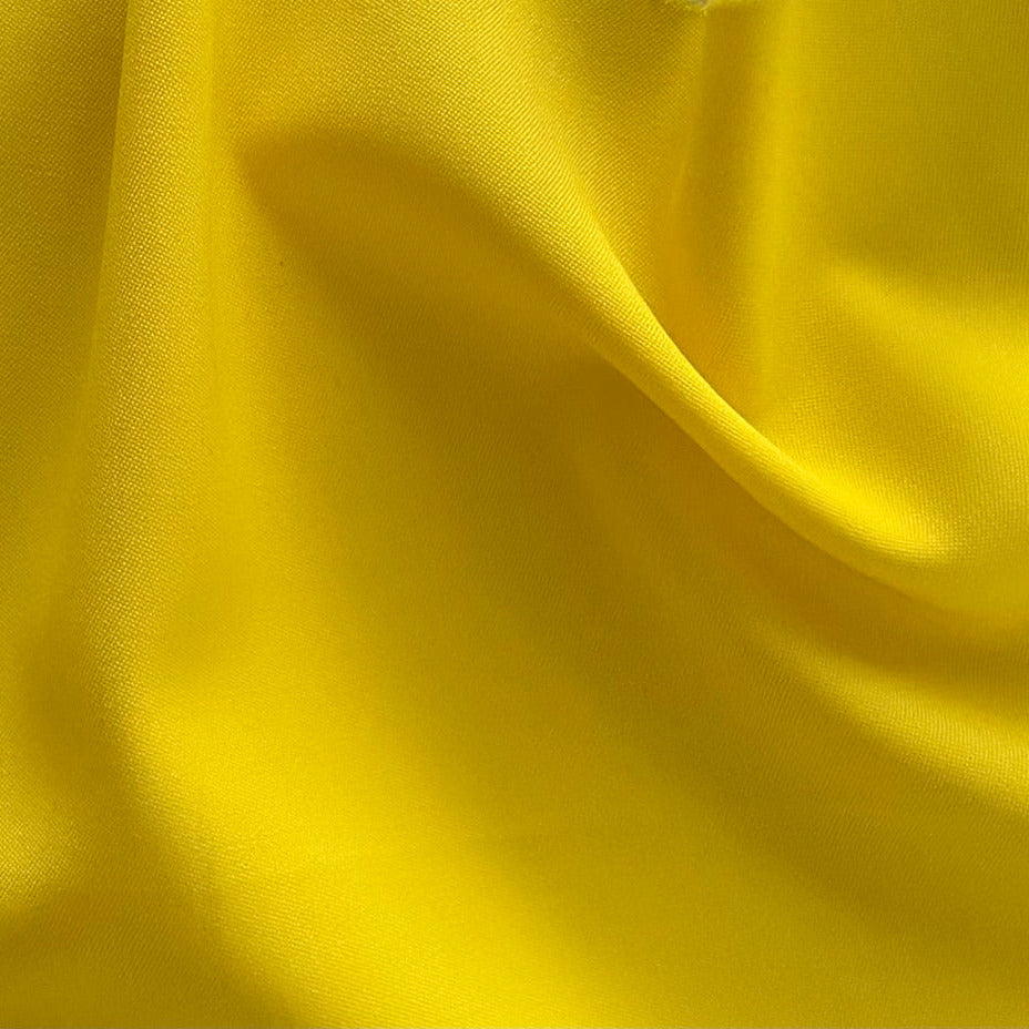 Mid-Weight Bright Sunny-Side Yellow Wool Gabardine (Made in Italy)
