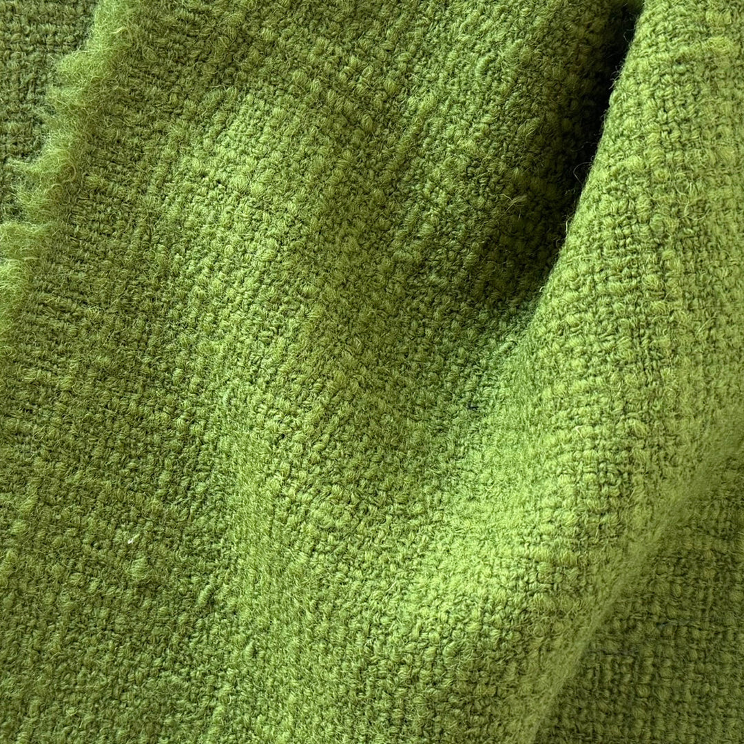 Freshly Mowed Grass Green Wool Blend Bouclé (Made in Italy)