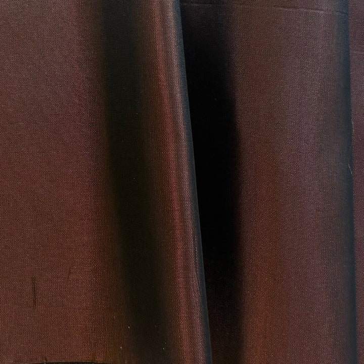 Lighter-Weight Pecan Brown Cross-Woven Polyester Blend Taffeta