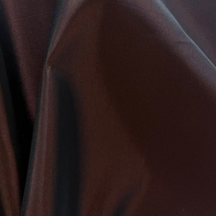 Lighter-Weight Pecan Brown Cross-Woven Polyester Blend Taffeta