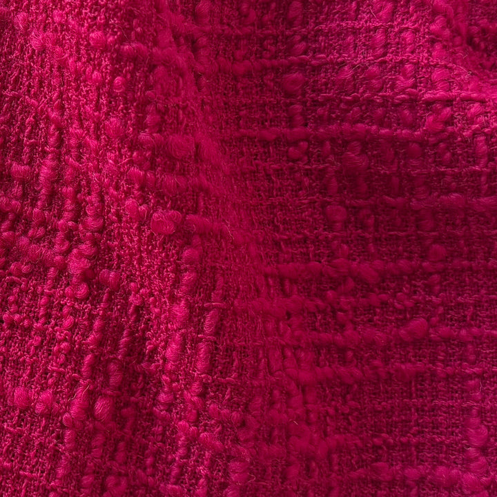 Intense Cerise Wool Blend Bouclé (Made in Italy)