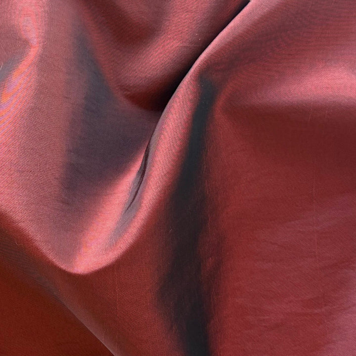Lighter-Weight Falu Red Cross-Woven Polyester Taffeta