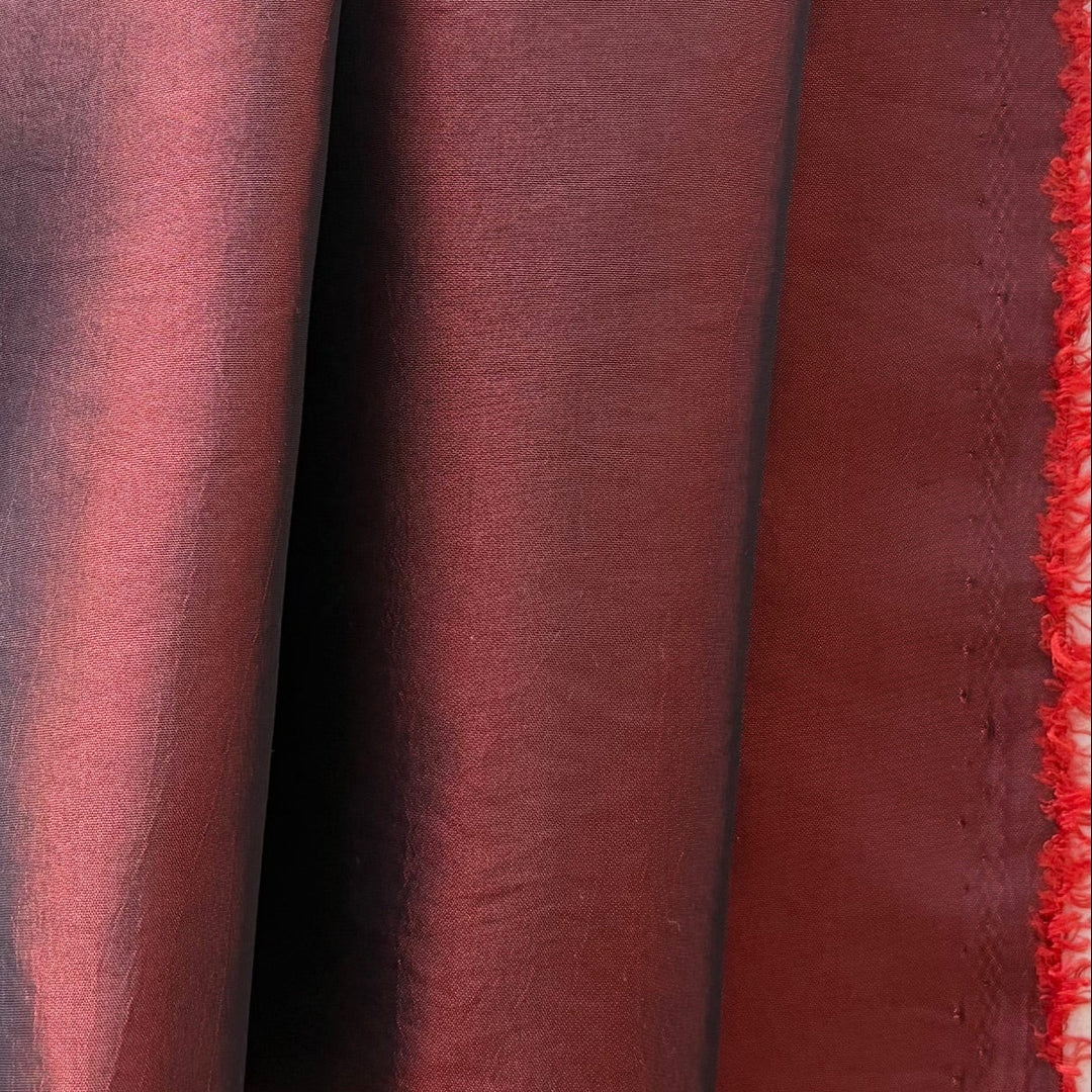 Lighter-Weight Falu Red Cross-Woven Polyester Taffeta