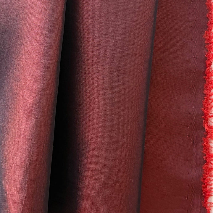 Lighter-Weight Falu Red Cross-Woven Polyester Taffeta