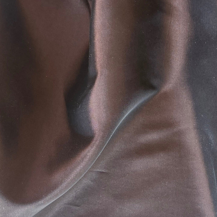 Lighter-Weight Coffee Brown Cross-Woven Polyester Taffeta