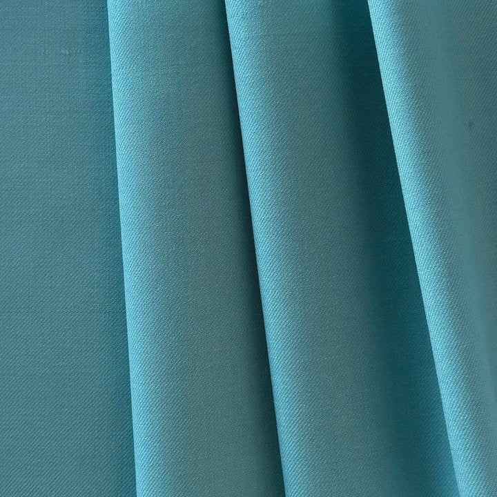 Aquamarine Selvedged Wool Twill (Made in Italy)