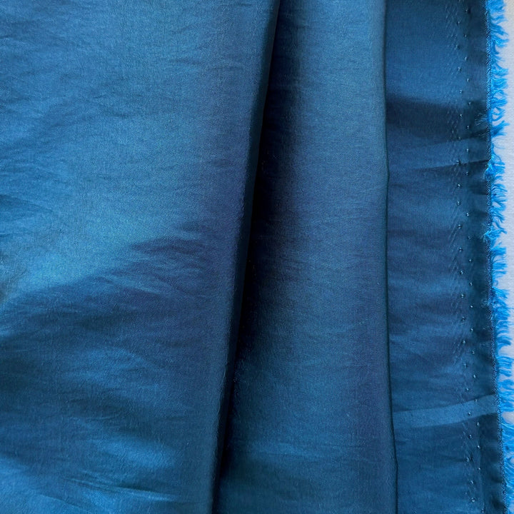 Lighter-Weight Cornflower Blue Cross-Woven Polyester Taffeta