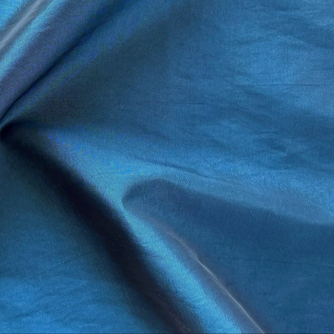 Lighter-Weight Cornflower Blue Cross-Woven Polyester Taffeta