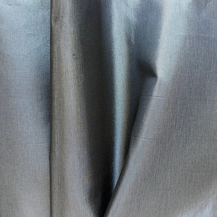 Lighter-Weight Pewter Grey Cross-Woven Polyester Blend Taffeta